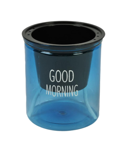 Plant Bottle Straight Transparent Blue Transparent