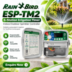 Rain Bird ESP-TM2 6-Station Irrigation Timer – Indoor/Outdoor