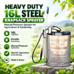 Heavy Duty 16L Steel Knapsack Sprayer – Manual Pressure Sprayer