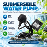Submersible Water Pump – 5W, Max Height 0.85m, 300 L/h