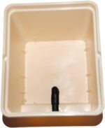 FG ZAIN Hydroponic Dutch Buckets with Siphon Elbows – Pack of 5, Food Grade Polypropylene, Color-Beige, 300mm x 250mm x 230mm