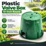 Plastic Valve Box 10-Inch Round | Heavy-Duty Underground Box
