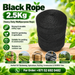 Black Rope 2.5Kg Heavy Duty Multipurpose Rope for Gardening