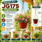 Bracket Pot JG175 – Durable Plastic Hanging Planter for Balcony