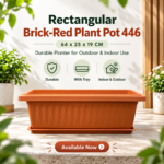 Rectangular Brick-Red Plant Pot 446 – 64 X 25 X19 CM