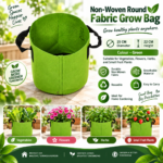 Non-Woven Round Fabric Grow Bag, Colour – Green