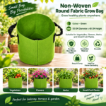 Non-Woven Round Fabric Grow Bag, Colour – Green
