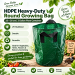 HDPE Heavy-Duty Round Growing Bag 25 × 30 cm – 3 Gallon