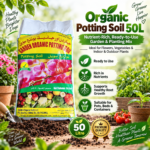 Organic Potting Soil 50L – Nutrient-Rich, Ready-to-Use Garden