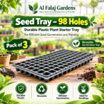 FG ZAIN Seed Tray with 98 Holes, Pack of 3
