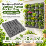FG ZAIN Non Woven Felt Cloth Vertical Planter Pocket Bag