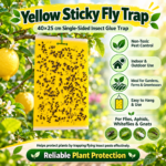 Yellow Sticky Fly Trap – 40×25 cm Single-Sided Insect Glue Trap