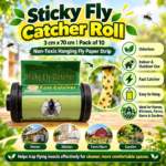 Sticky Fly Catcher Roll – 3cm x 70cm, Pack of 10