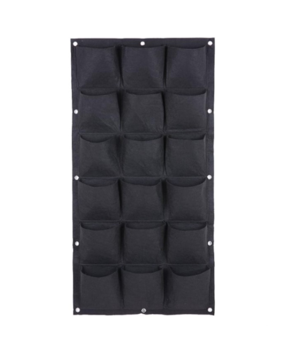 Felth Cloth Planter Bag 18 Pockets Black