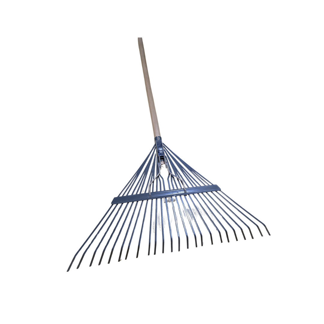 Reginal Rake Garden Steel Rake 24 Teeth | Wooden Handle 160 cm | Heavy-Duty Yard Tool