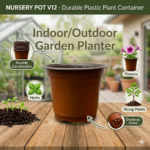 Nursery Pot V12– Durable Plastic Plant Container for Seedlings