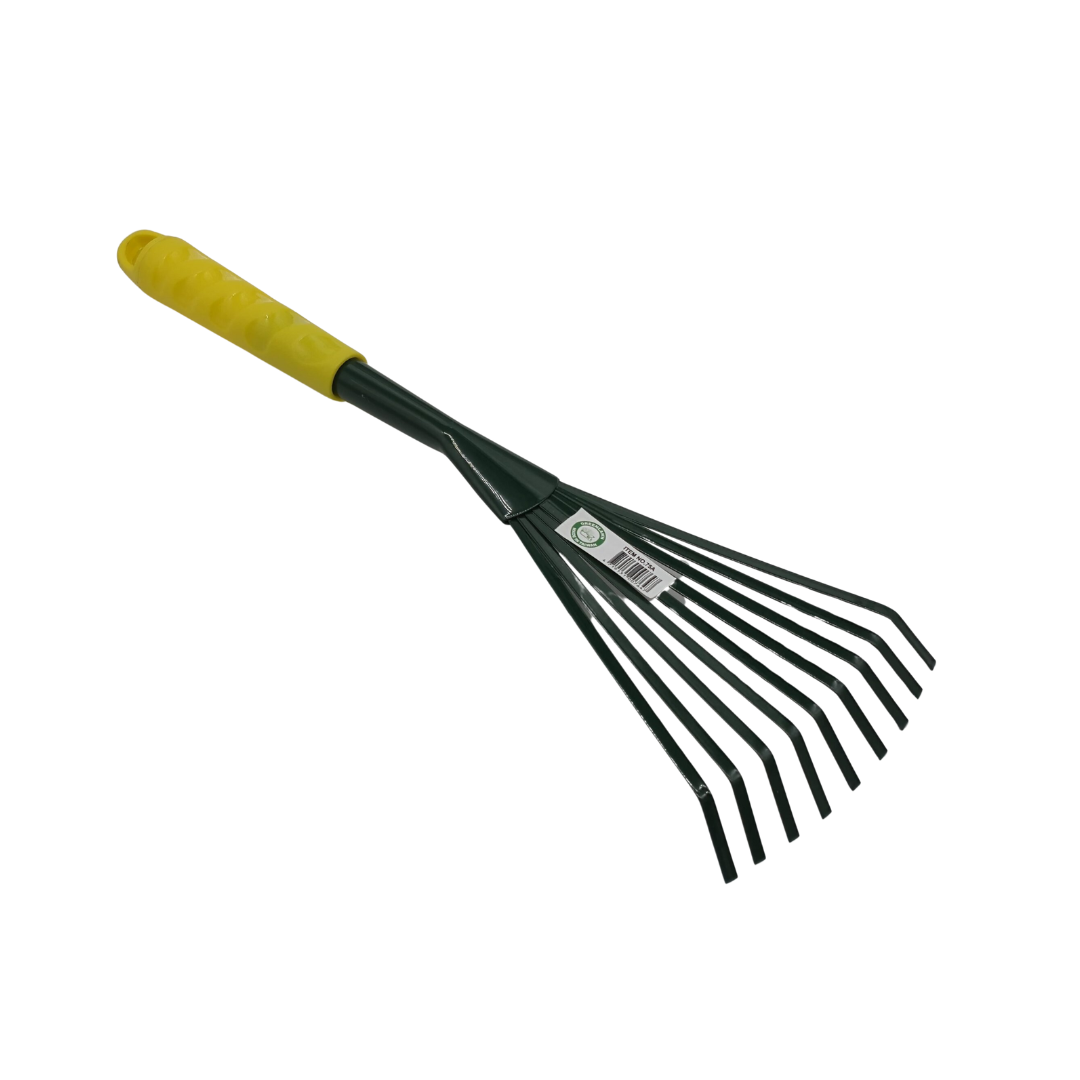 Greenlawn 9-Tine Garden Rake Model 75A | Plastic Handle Garden Rake Tool