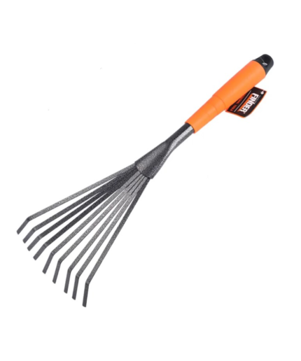 Heavy Duty 9-Tine Metal Garden Rake