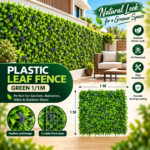 Plastic Leaf Fence Green 1/1M