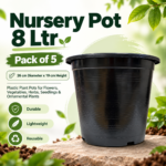 8 Litre Black Nursery Pots