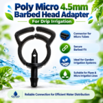 Poly Micro 4.5mm Barbed Head Adapter for Drip Irrigation