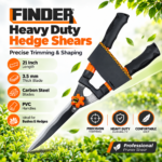 FG ZAIN FINDER Heavy Duty Hedge Shears, Carbon Steel Blades