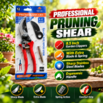 Professional Pruning Shear – 8.5 Inch Garden Clippers with Extra Blade