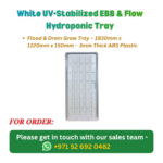 White UV-Stabilized EBB & Flow Hydroponic Tray