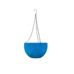 blue hanging pot