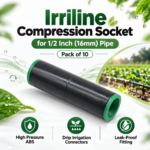 Irriline Compression Socket for 1/2 Inch (16mm) Pipe – Pack of 10