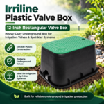 Irriline Plastic Valve Box 12-Inch Rectangular Round