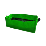 green rectangular grow bags