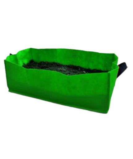 green rectangular grow bags