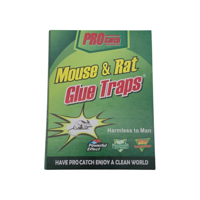 PROCatch Mouse & Rat Glue Trap – Strong Adhesive Traps for Rodents, Insects – Non-Toxic, Ready to Use – 16.5cm x 21.5cm – Yellow Glue Paper