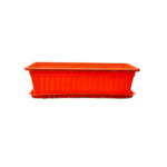 red rectangular pot