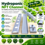 FG ZAIN Hydroponic NFT Channel with 32mm Hole End Caps