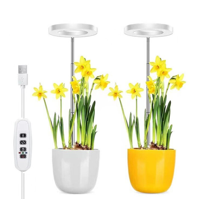 LED Ring Plant Light with Timer – Full Spectrum Grow Light for Indoor Plants