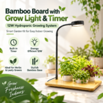 Bamboo Board With Grow Light And Timer 12w