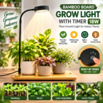Bamboo Board With Grow Light And Timer 18w