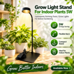 Grow Light Stand For Indoor Plants 5w / Hydroponic Farming Tools