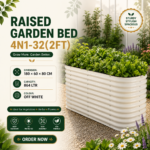 Raised Garden Bed 4N1-32(2FT) / Dimension: 180X60X80 CM