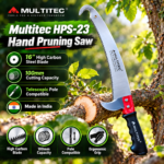 Multitec HPS-23 Hand Pruning Saw – 16” High Carbon Steel Blade – 100mm