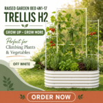 Raised Garden Bed / Raised Garden Planter – ( 4N1-17 ) Trellis H2