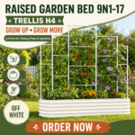 Raised Garden Bed | Raised Garden Planter (9N1-17 ) with Trellis H4