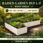 Raised Garden Bed L-17-Right Angle / Dimension: 152X152X43 CM
