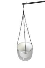 Self Watering Transparent White Hanging Planter pots - Colour - White & Transparent