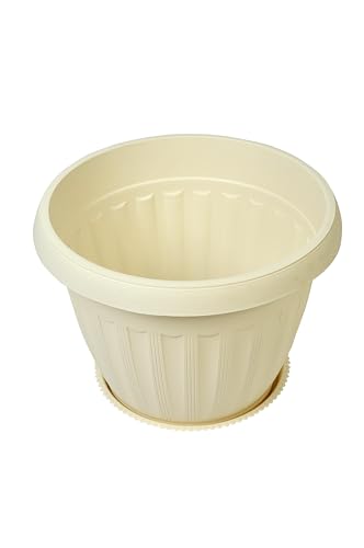 Plastic Round Plant Pot with Tray – 20L