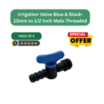 Irrigation Valve Blue & Black 13mm to