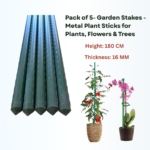 FG ZAIN PVC Coated Metal Plant Stick – 180 cm Height, 16 mm Thickness,
