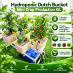 FG ZAIN Hydroponic Dutch Bucket Mini Crop Production Kit – 5 Bucket